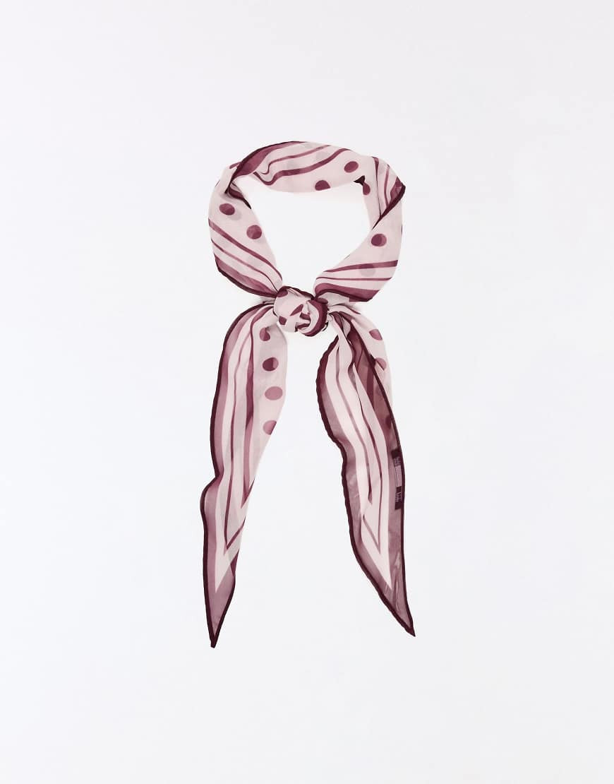 Bershka Polka dot bandana in pink | ASOS (Global)