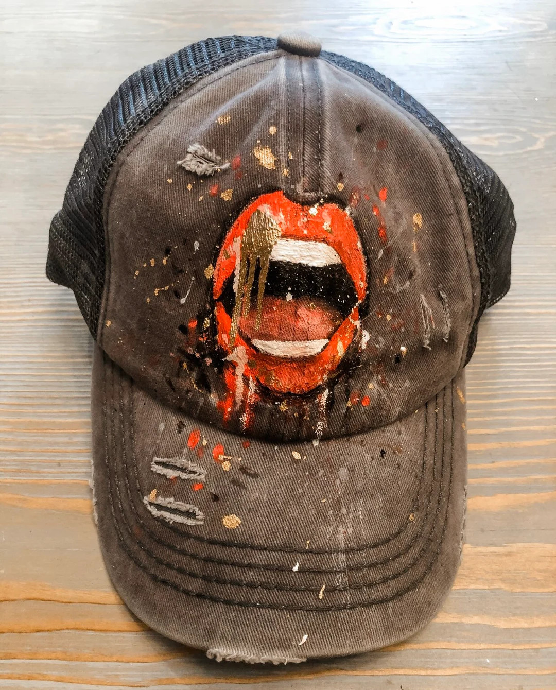 Painted lips hat | Etsy (US)