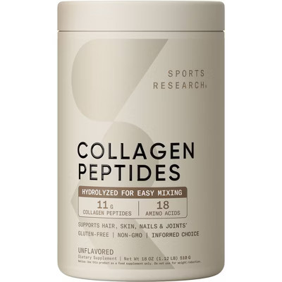 Sports Research Collagen Peptides Powder - Unflavored - 18oz | Target