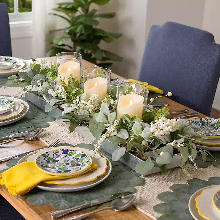 Green Eucalyptus Galvanized Centerpiece | Kirkland's Home