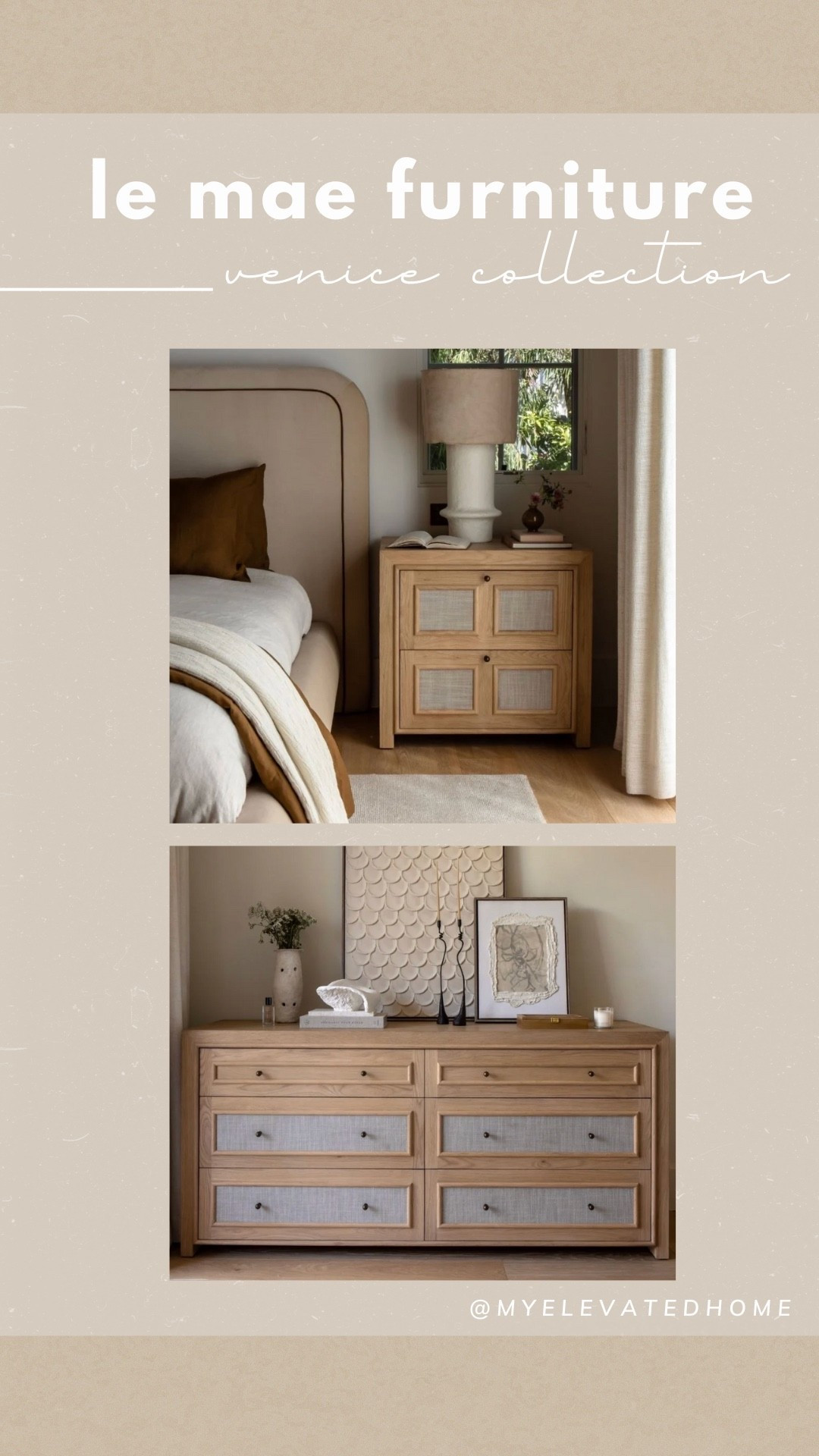 From the minute I saw the Venice collection at Le Mae by Lindye, I’ve wanted them for my home! And when I saw this 30-50% off sale, I couldn’t resist. I just ordered the nightstands for one of my bedrooms and I’m obsessed. Beautiful white oak frames with brass knobs and natural linens door fronts. Dreamy. 

Also, the quality snd craftsmanship of their pieces is top tier.  I have a coffee table and console from them and they are favorite pieces in my home 🤍

Get your pieces now! Everything is selling out quick! 

#LTKHome