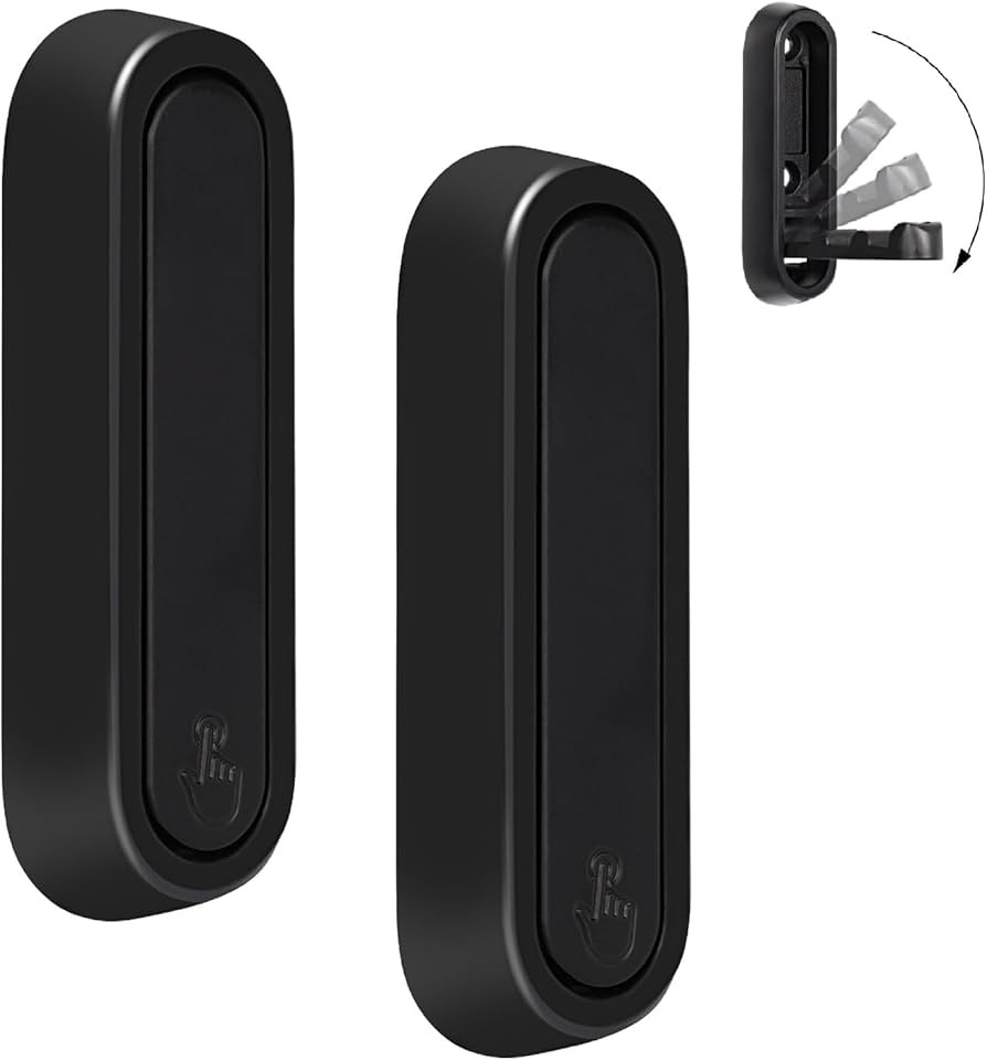 Folding Wall Hooks, 2 Pcs Foldable Black Coat Hooks Heavy Duty Foldable Hook Bathroom Towel Hooks... | Amazon (US)