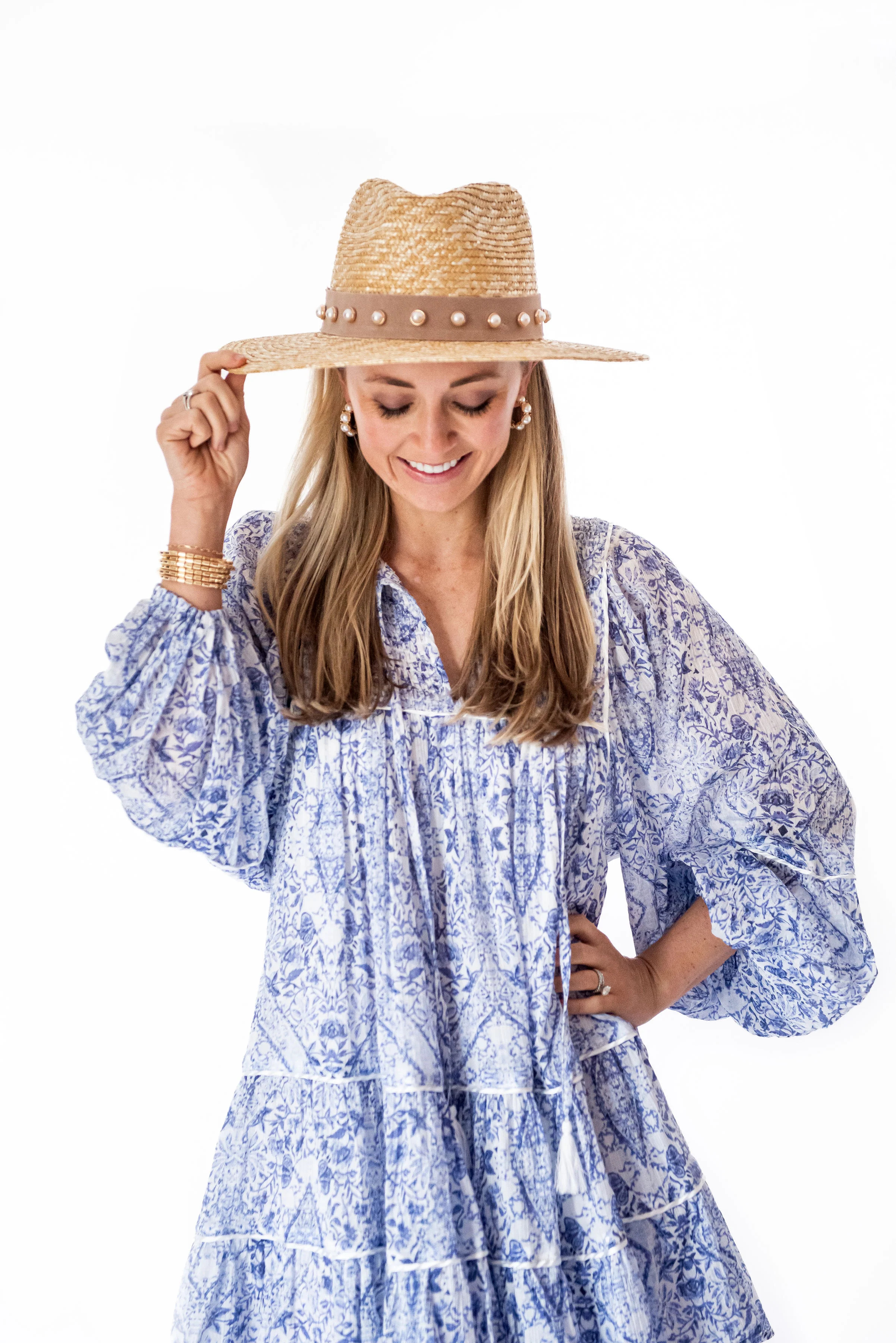 Lexi Pearl Panama Hat- Pearl | Minette