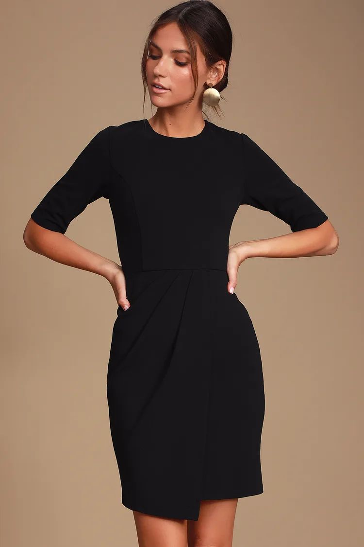 Westwood Black Half Sleeve Sheath Dress | Lulus
