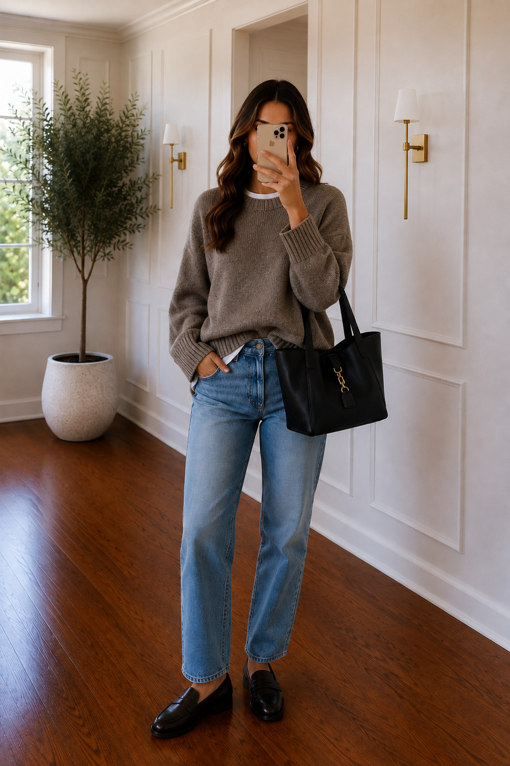 Loving this easy mom-life fall outfit 🤎🍂 This new H&M cashmere-blend sweater is such a good find—soft, cozy, and effortlessly elevated while still being perfect for everyday wear. Paired with relaxed denim, loafers, and a classic tote for an easy school drop-off, errands, coffee run, or weekend look. Definitely one of those throw-on-and-go sweaters I’ll be living in this fall! Everything is linked in my LTK ✨

#HM #HMStyle #HMFinds #HMNewArrival #CashmereBlend #FallStyle #FallOutfit #FallFashion #MomStyle #MomLife #SchoolDropOffStyle #EverydayStyle #CasualChic #WardrobeStaples #FallWardrobe #LoaferStyle #LTKStyle #LTKFinds #LTKSeasonal #OOTD 

 #LTKmomlife #LTKSeasonal #LTKOver40