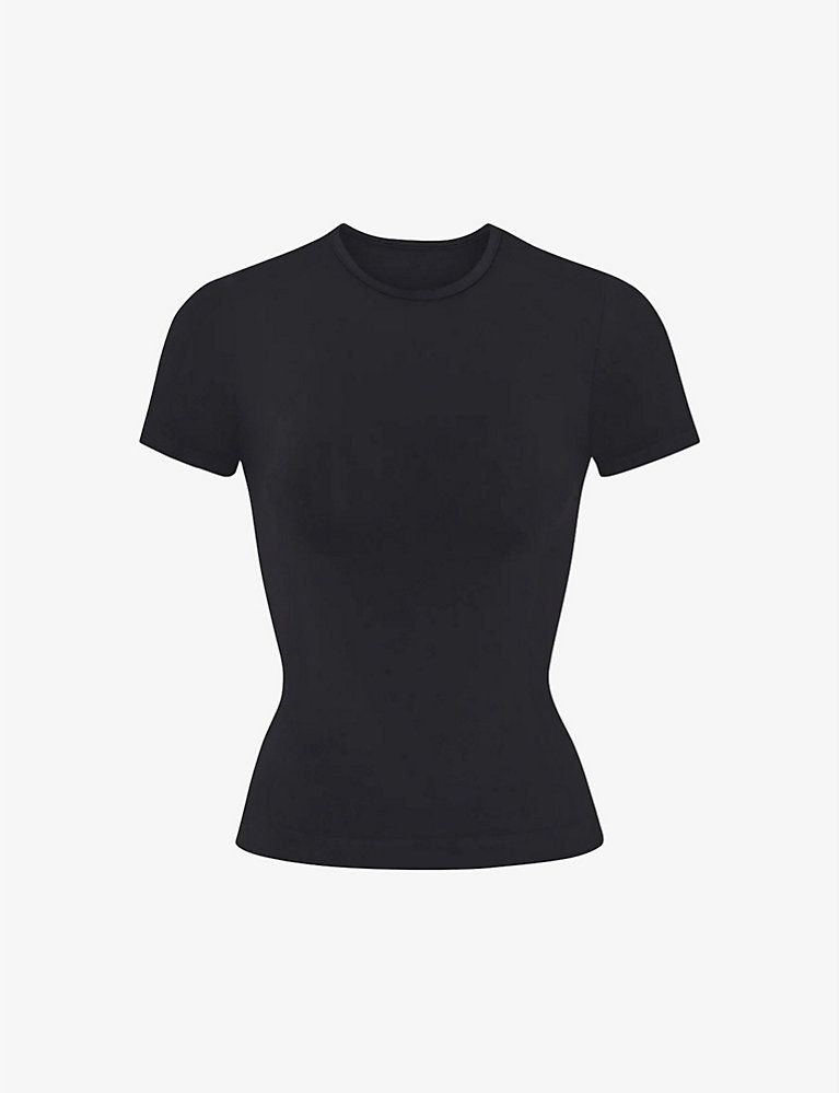 Smoothing slim-fit stretch-woven T-shirt | Selfridges