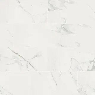 Carrara White Marble Look Polished Porcelain Tile, 12 in. x 24 in. Floor and Wall (16 sq. ft. /Case) | The Home Depot