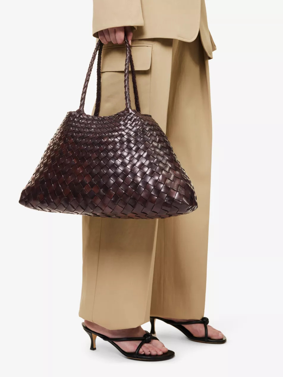 Santa Croce woven-leather top-handle basket bag | Selfridges