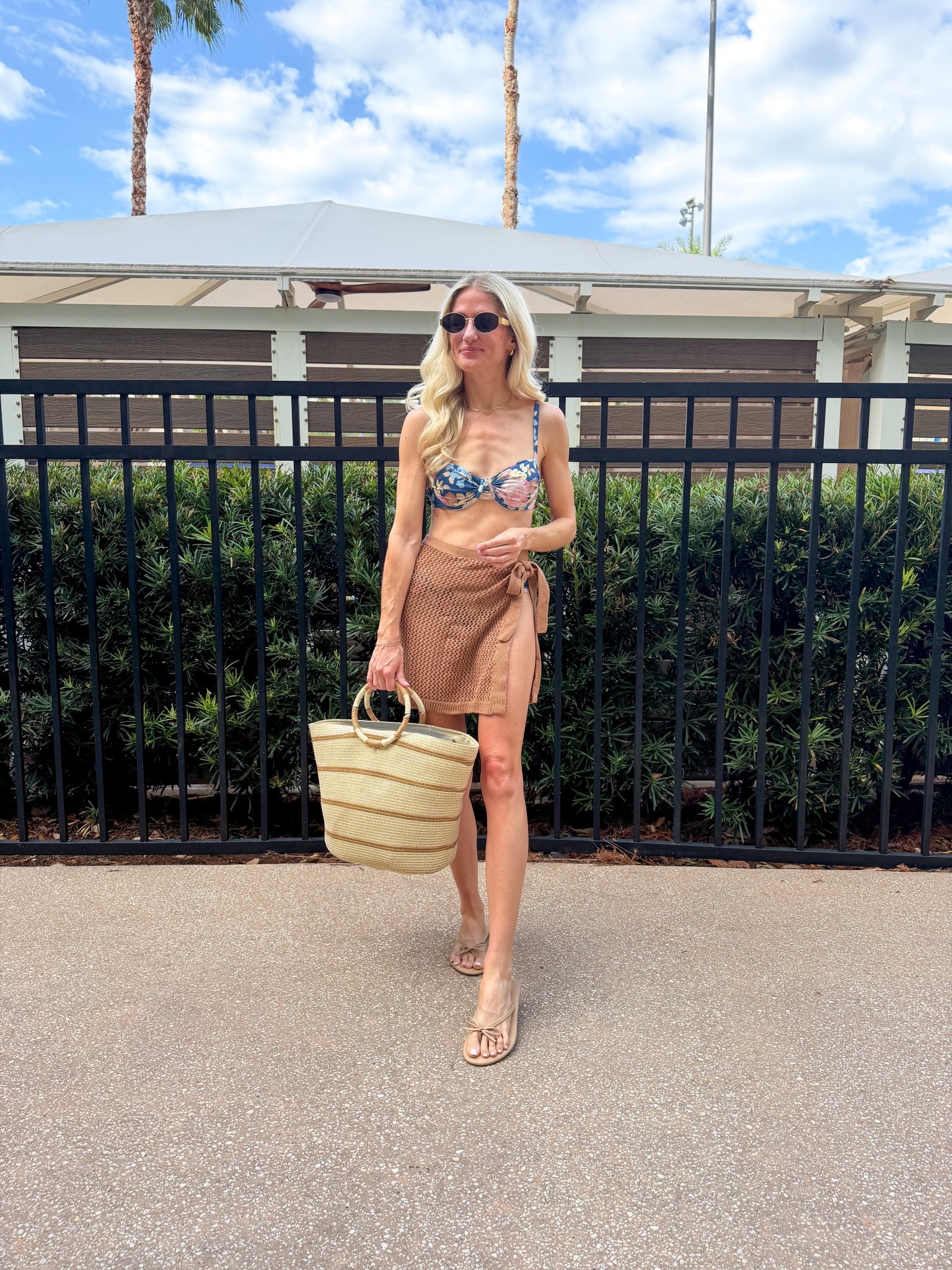 Pretty floral underwire bikini with adjustable straps. Bottoms are moderate coverage. Neutral wrap coverup to go with every bathing suit! 

#LTKootd #LTKgrwm #LTKSwim