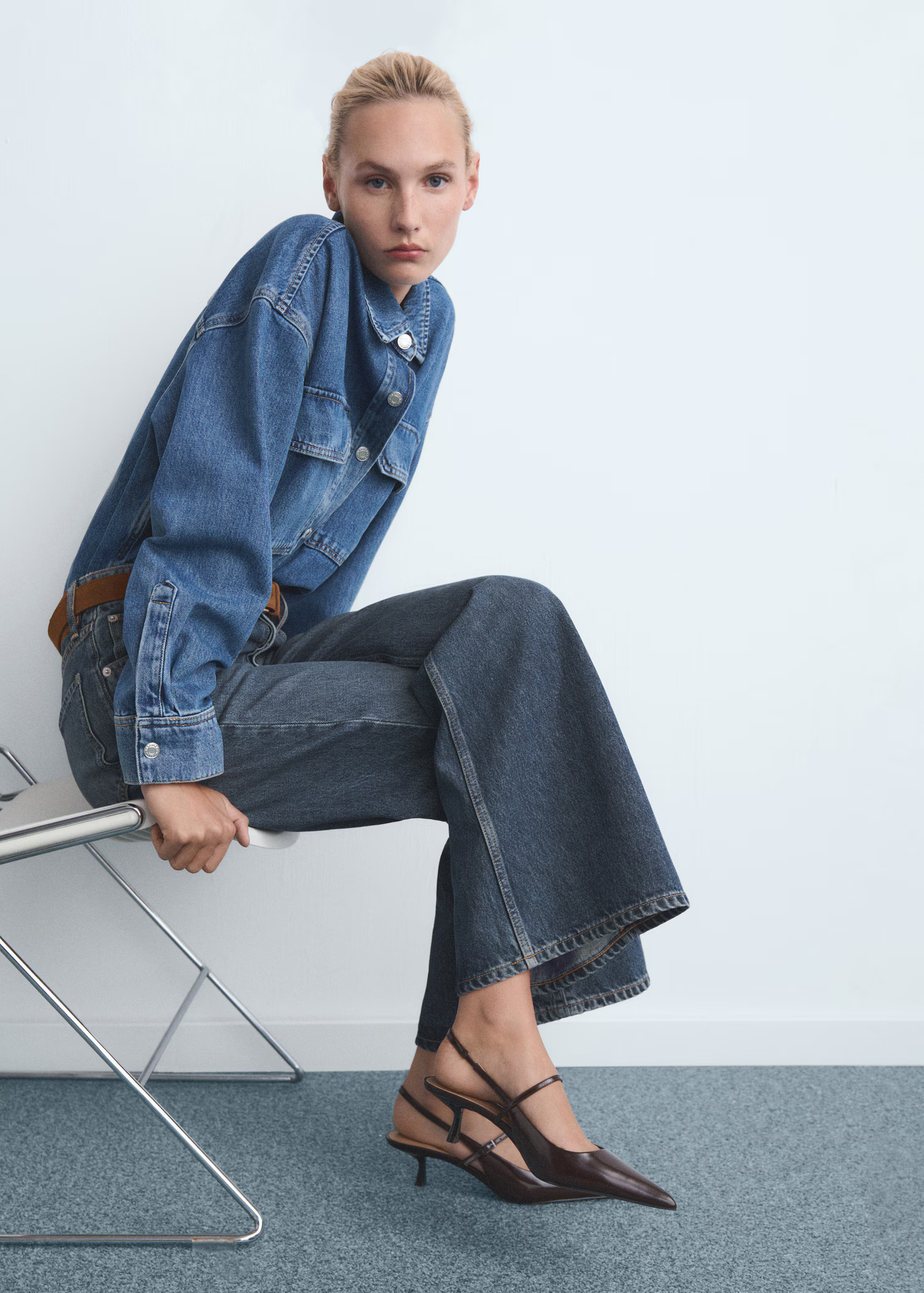 Wide-leg jeans with buttons | Mango (US/MX/AU)