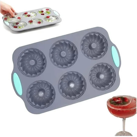 Wreath Ice Mold, Christmas Silicone Ice Cube Tray for Holiday Drinks, Multi-Use Wreath Shaped Mold for Ice Cubes, Soap, Cupcakes & DIY Crafts, Festive Party Essential | Walmart (US)
