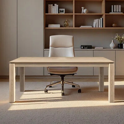 Solid wood long desk for office and meetings | Wayfair North America