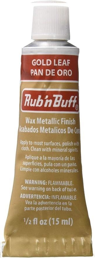 JewelrySupply Rub 'n Buff Metallic Gold Leaf Paste, 0.5 Fl Oz, BF6361, Ideal for Restoring Antiqu... | Amazon (US)