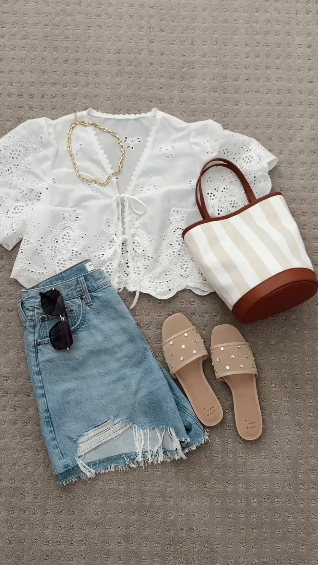 This top looks almost IDENTICAL 👀 to the Anthropologie one. 

Amazon : $29.99 
Anthro : $128 

Size s / my tts | wear as a swim cover up or as the CUTEST summer fit! 

My fave distressed denim shorts from Abercrombie & Fitch! Wearing my tts! 

Paired with Target 🎯 + Amazon accessories 

#LTKFindsUnder100 #LTKFindsUnder50 #LTKShoeCrush