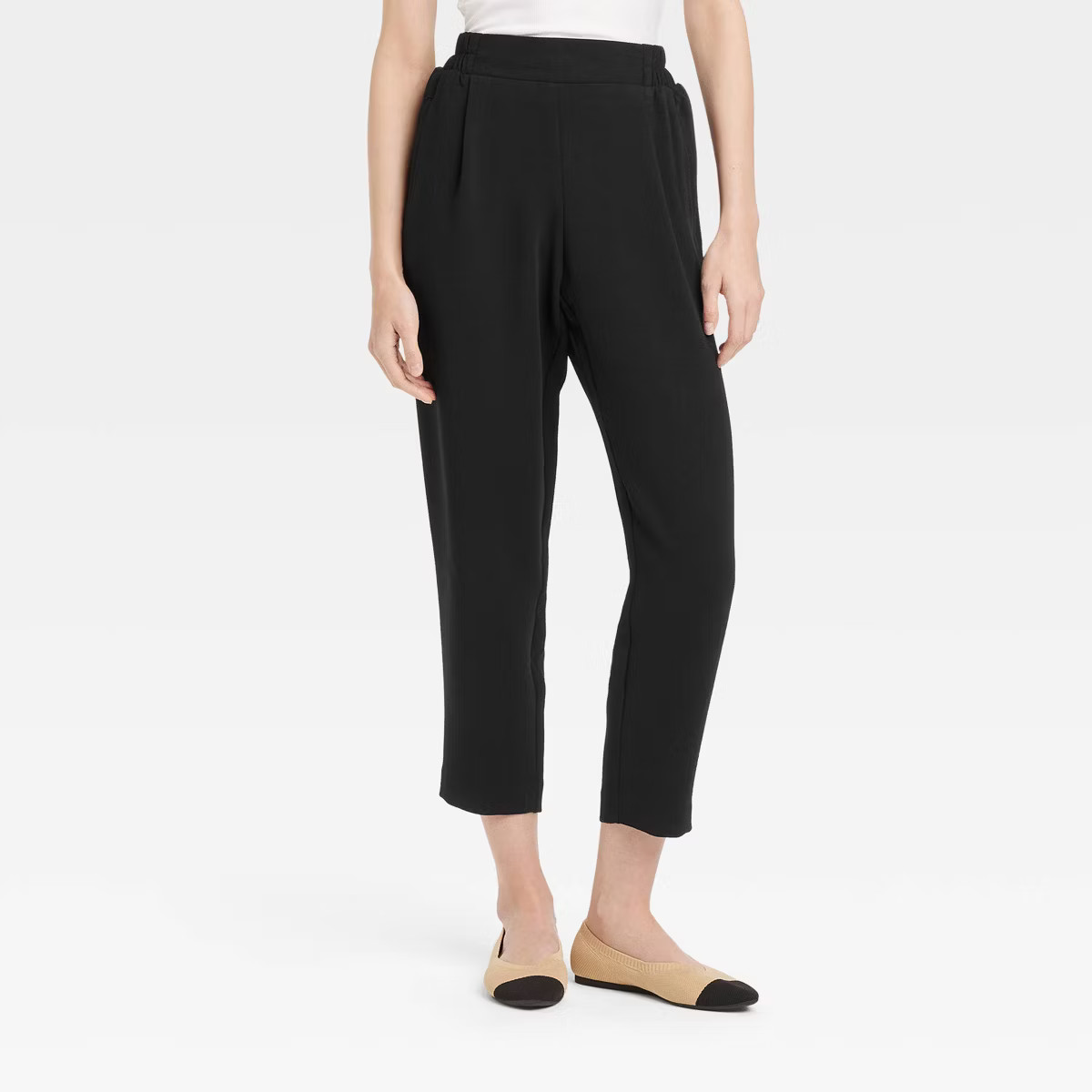 Women's Signature Crepe Tapered Ankle Pull-On Pants - A New Day™ | Target