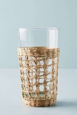 Seagrass-Wrapped Highball Glasses, Set of 4 | Anthropologie (US)