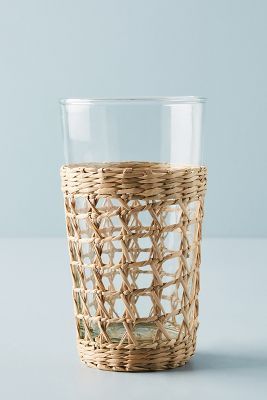 Seagrass-Wrapped Highball Glasses, Set of 4 | Anthropologie (US)