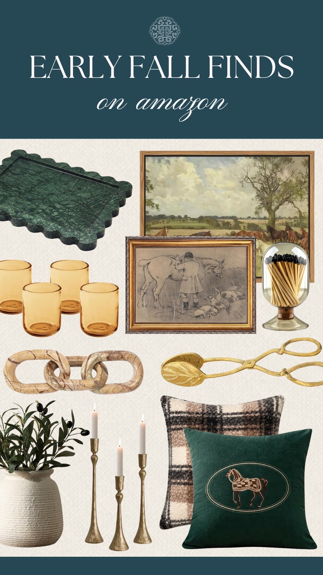 Bring the cozy feel of early fall into your home with warm textures, vintage-inspired accents, and rich green details. These Amazon finds make it easy to refresh your space without a full makeover. Every piece adds a little extra charm for the season ahead.

#LTKSeasonal #LTKOver40 #LTKHome