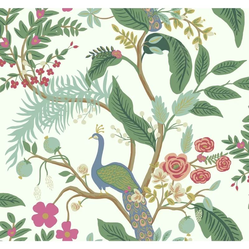 Peacock 27' x 27" Wallpaper Roll | Wayfair North America