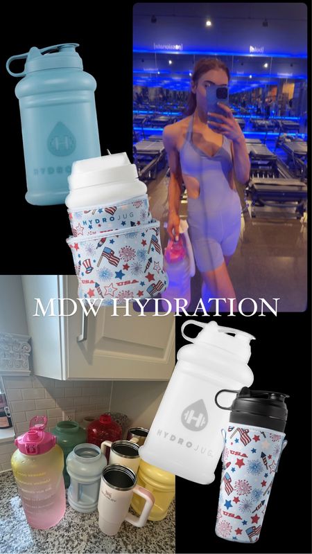 Memorial Day hydration 
Hydrojug water bottle 
Red white and blue 
Fitness summer 

#LTKfit #LTKsalealert #LTKunder100