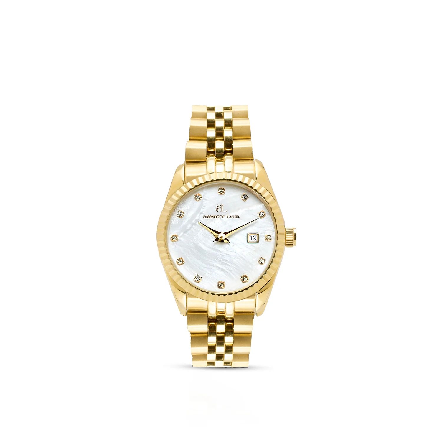 Mini Gold Pearl Link Belgravia 30 Watch | Abbott Lyon