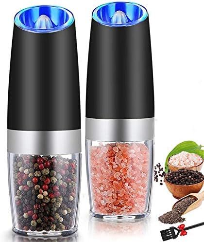 Gravity Electric Salt and Pepper Grinder Set, Automatic Pepper and Salt Mill Grinder Battery-Oper... | Amazon (US)