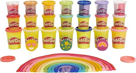 Play-Doh Bright 'n Happy Variety Pack with 21 Cans of Modeling Compound Including Scented, Sparkl... | Amazon (US)