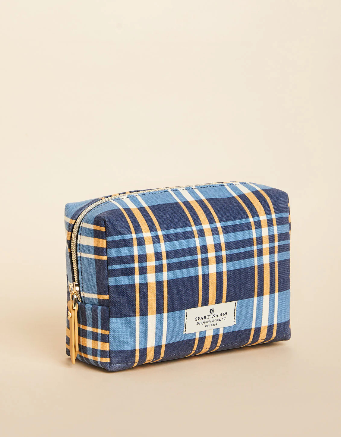 Cosmetic Case Kalalanta Plaid Navy | Spartina 449