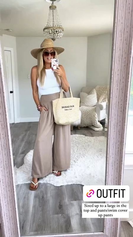 Sized up to a a large in the swim coverup pants.. 
Shorts. Sandals. Swim coverup. Resort wear. Swim coverup. Free people looks. Spring fashion outfit. Spring outfits. Summer outfits. Summer fashion. Daily deals. Jumpsuit. Tank top. Resort wear. Beach vacation. Swim. Swimsuit. #LTKswim #LTKsalealert



#LTKSwim #LTKSaleAlert #LTKVideo