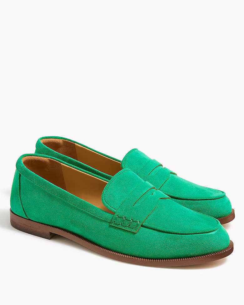 Sueded penny loafers | J.Crew Factory