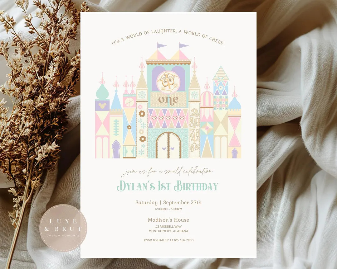 It's A Small World Birthday Party Invitation, Edit Yourself in Corjl - Etsy | Etsy (US)