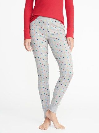 Patterned Thermal-Knit Sleep Leggings for Women | Old Navy US