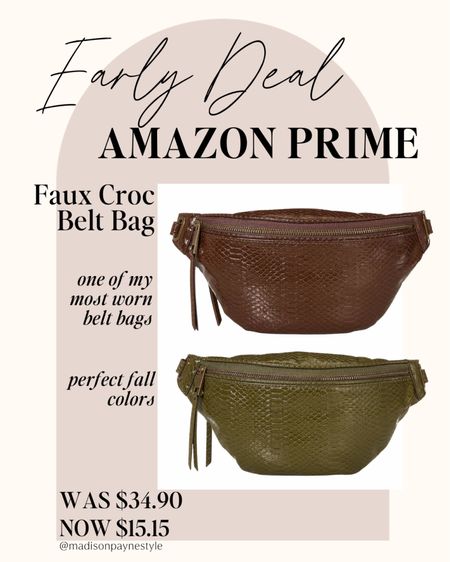 AMAZON PRIME DAY 🚨 EARLY DEALS! This faux croc belt bag is only $15 right now with Amazon’s Early Prime Day Deals! It’s one of my most worn belt bags. More early deals listed below! 

Amazon Prime Day Deals, Amazon Deals, Amazon Sale, Prime Day, Prime Day Deals, Belt Bag, Amazon Bag, Fall Outfits, Madison Payne

#LTKxPrime #LTKitbag #LTKsalealert