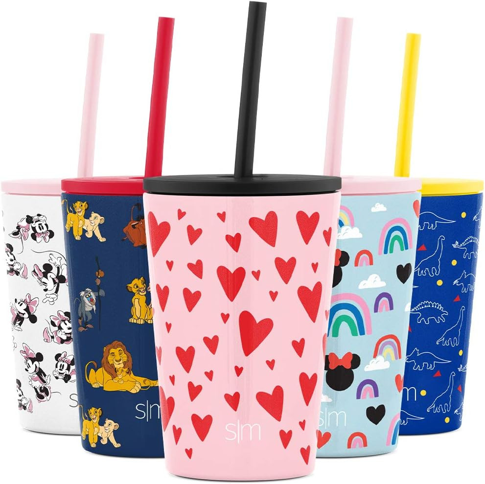 Simple Modern Kids Insulated Water Bottle Cup with Straw Stainless Steel Flask Metal Thermos for ... | Amazon (US)