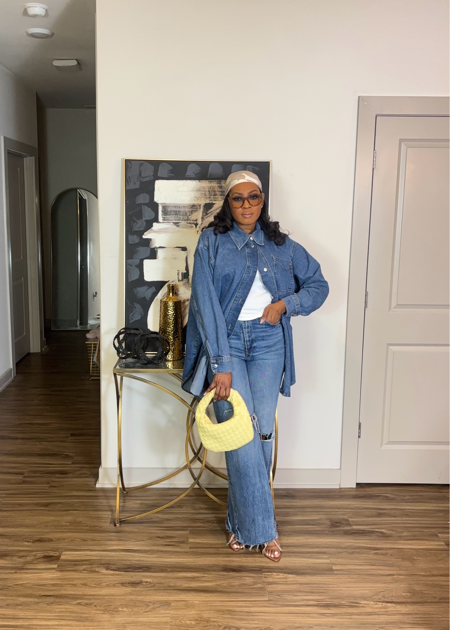 Denim on denim gives cool girl vibes. It's an easy look but pays off big time. 