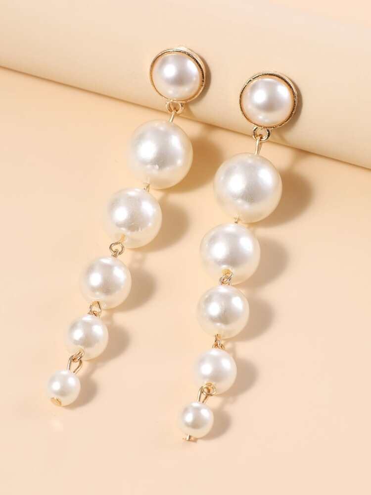 Faux Pearl Decor Drop Earrings | SHEIN
