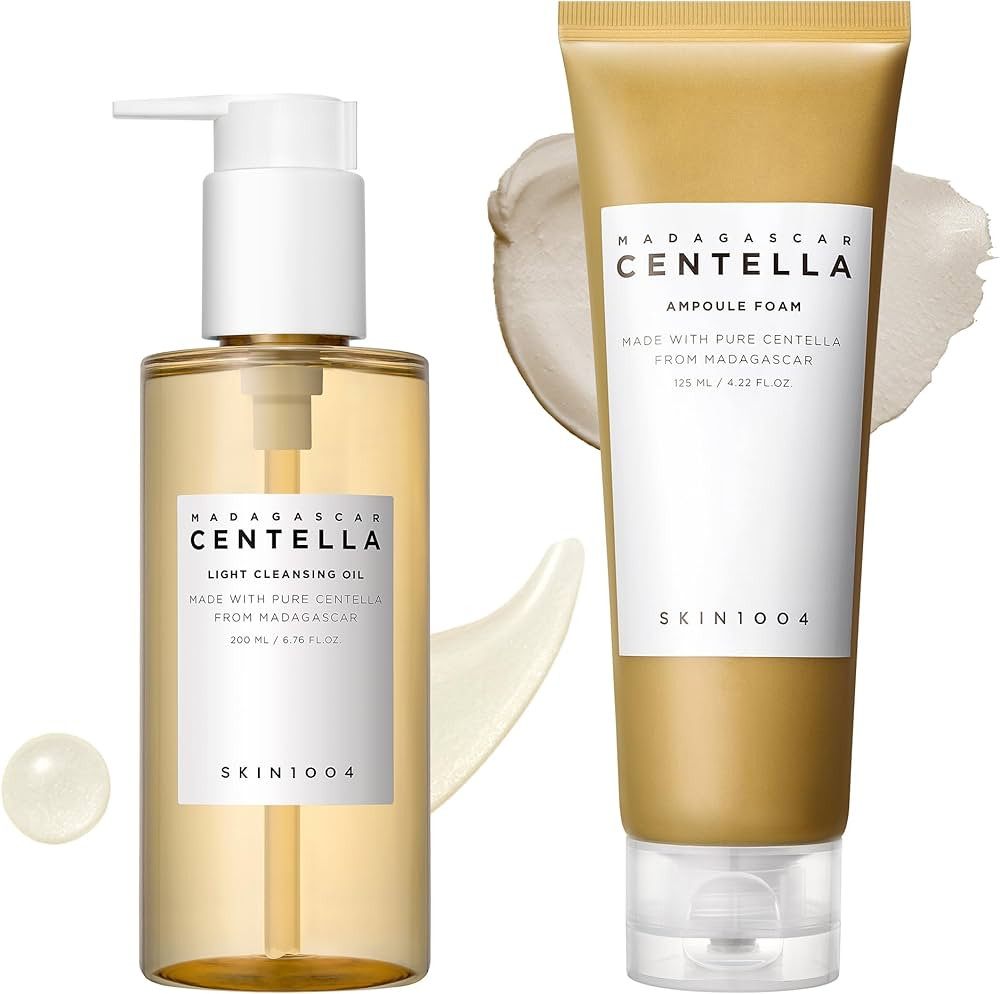 SKIN1004 Centella Double Cleansing Duo, Cleansing Oil 6.76 fl.oz & Ampoule Foam Cleanser 4.23 fl.... | Amazon (US)