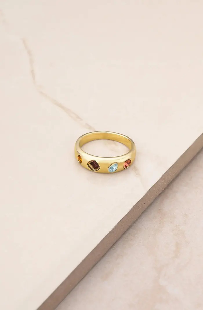 Rainbow Crystal Band Ring | Nordstrom