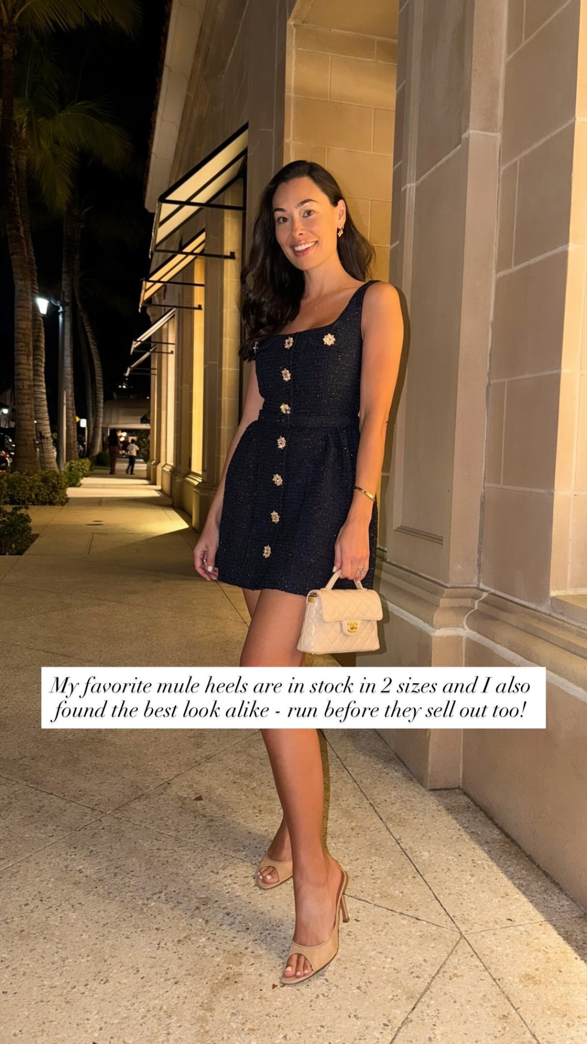 My favorite nude mule heels are in stock in 2 sizes and I also found the best look alike - run before they sell out too! Holiday outfit, Palm Beach outfit, Kat Jamieson style. 

#LTKootd #LTKHoliday #LTKTravel