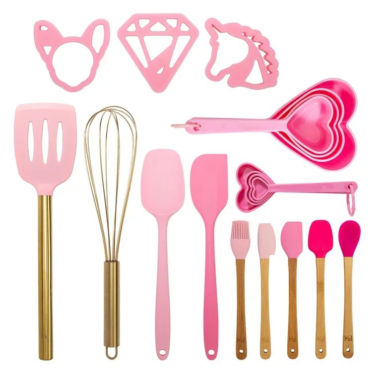 Paris Hilton 20 Piece Kitchen Gadget Set, Complete Baking Tool Set with Measuring Cups, Cookie Cu... | Walmart (US)