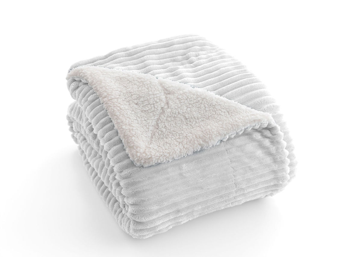 Sleepys Channel Plush Reversible Sherpa Throw | Mattress Firm | Mattress Firm