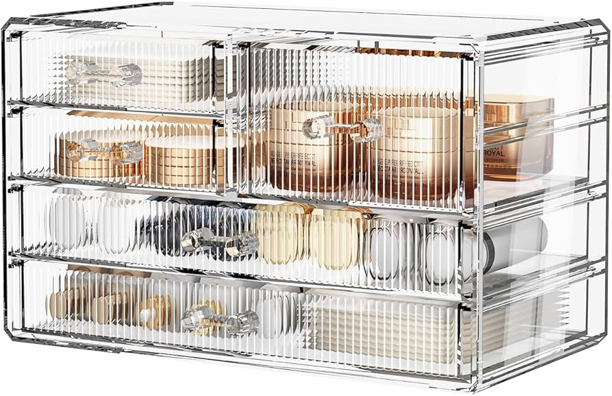 ZHIAI Clear Makeup Organizer for Vanity - Organize Your Beauty Essentials with Make Up Organizers... | Amazon (US)