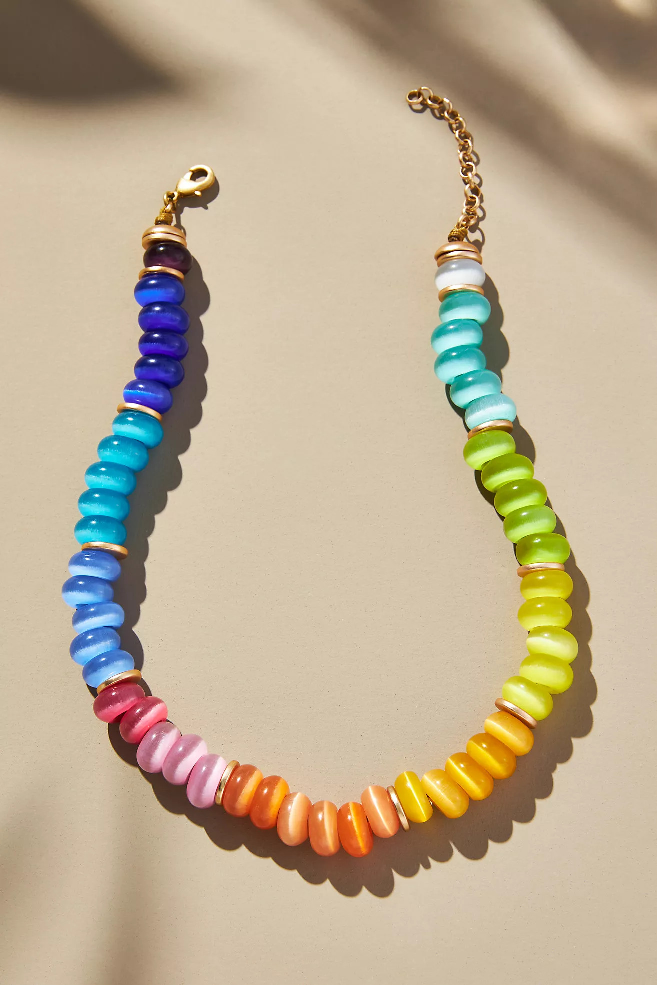 Oversized Rainbow Beaded Necklace | Anthropologie (US)