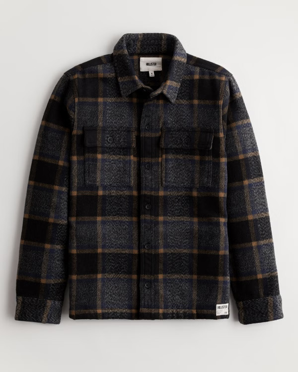 Heavyweight Flannel Shirt Jacket | Hollister (US)