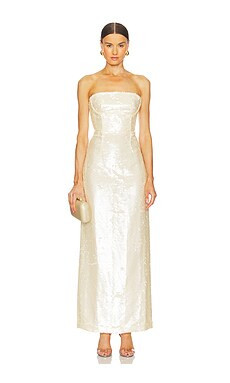 Sabina Musayev Solance Dress in Champagne from Revolve.com | Revolve Clothing (Global)