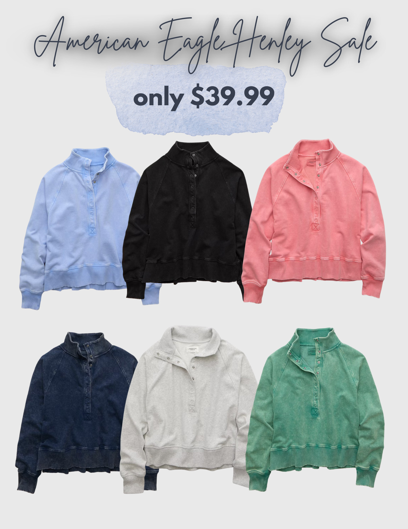 This American Eagle Henley is one of those throw on and feel put together pieces 👏
Super soft, stretchy, and cozy enough for school drop-offs, couch days, and everything in between.
It’s on sale for $39.99 (such a good deal) and comes in the prettiest neutral colors.
I sized up for a relaxed fit and now I want every color 😅
Perfect with leggings, jeans, or layered under a vest. #LTKfinds #LTKsale #LTKstyle #LTKmom #MomStyle #CozyOutfits #CasualStyle #EverydayOutfits #AffordableFashion #AmericanEagle #HenleyTop #NeutralStyle #FallOutfits #WinterStyle #LeggingsOutfit #ComfyChic 

 #LTKootd #LTKmomlife #LTKSaleAlert