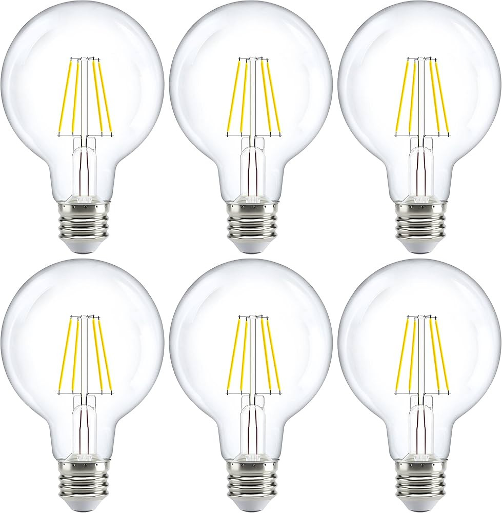 Sunco Lighting G25 Globe Light Bulbs LED Edison Vanity Light Bulbs for Bathroom, 3000K Warm White... | Amazon (US)