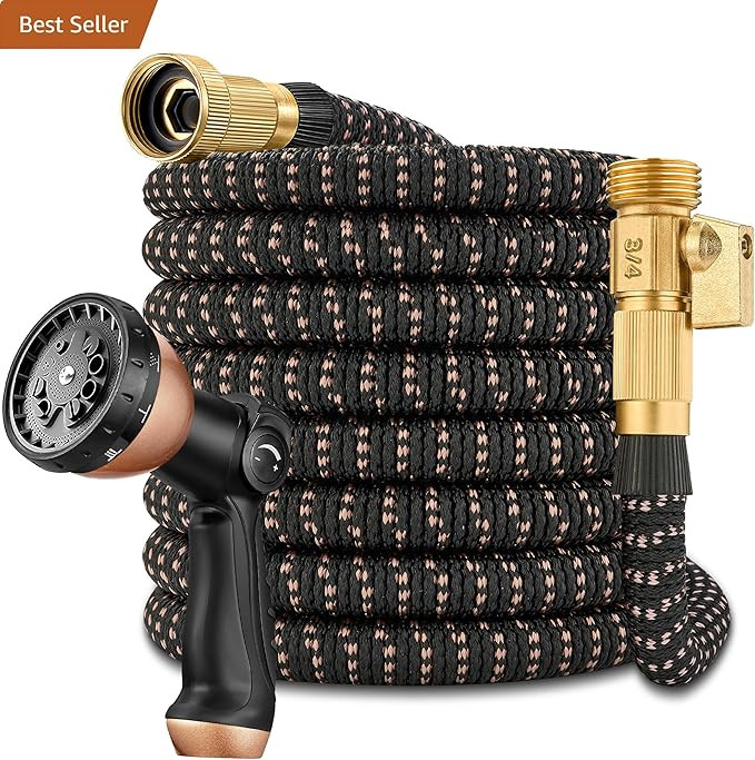 25ft Garden Hose – 2026 Upgarded Expandable Garden Hose w/10 Pattern Thumb Spray Nozzle, 650psi... | Amazon (US)