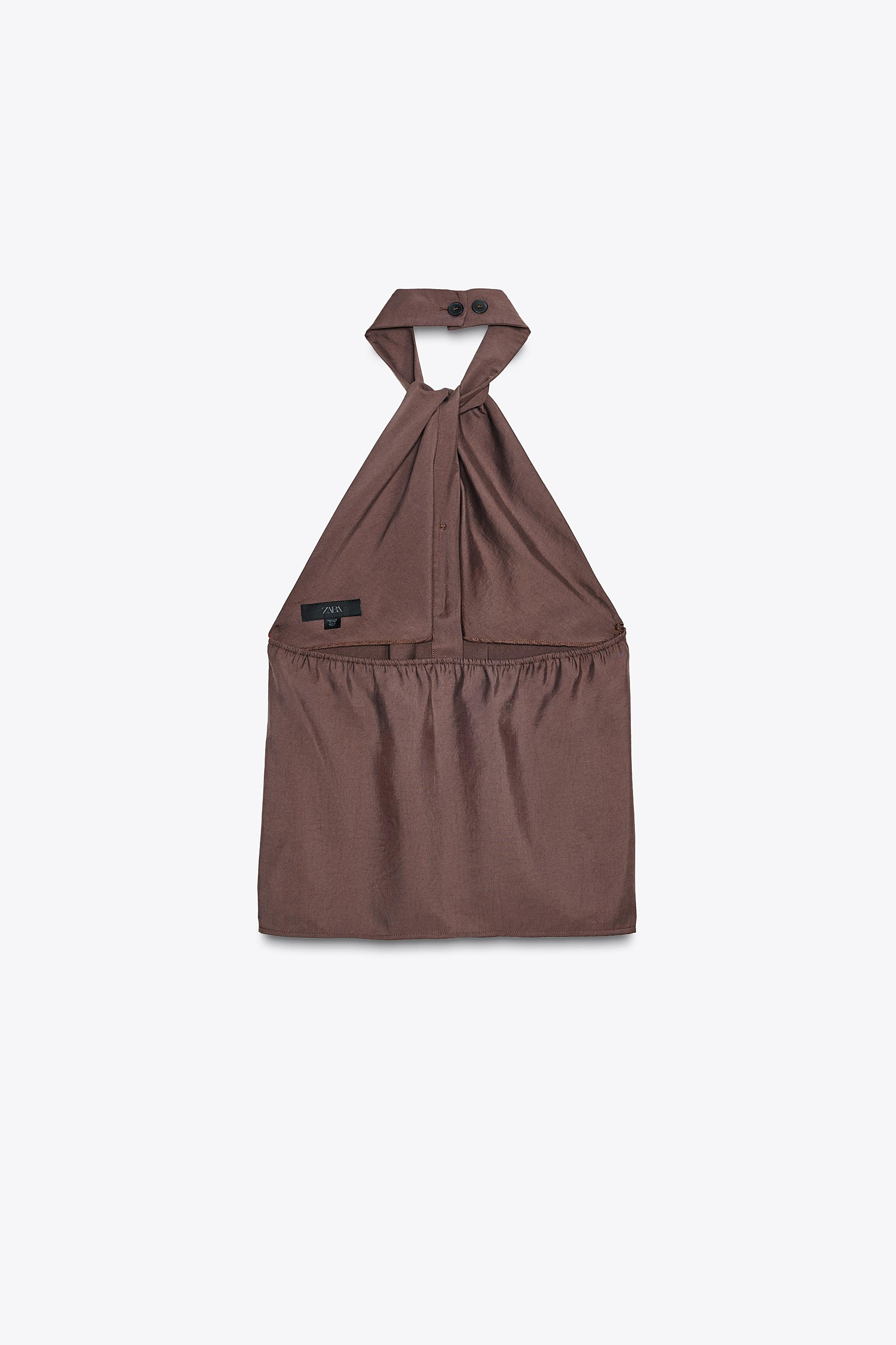 KNOTTED HALTER WAISTCOAT TOP | Zara UK