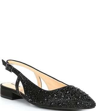 Lavani Rhinestone Slingback Dress Flats | Dillard's